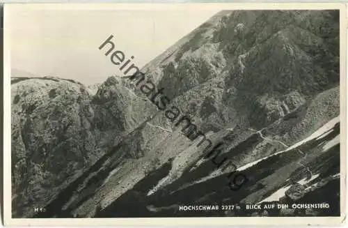 Hochschwab - Ochsensteig - Foto-Ansichtskarte - Verlag J. Kuss Mariazell