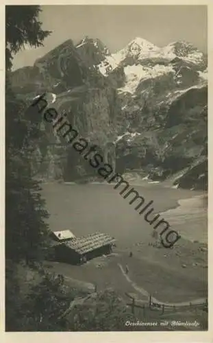 Oeschinensee - Blümlisalp - Foto-AK - Verlag Photoglob Zürich gel. 1932