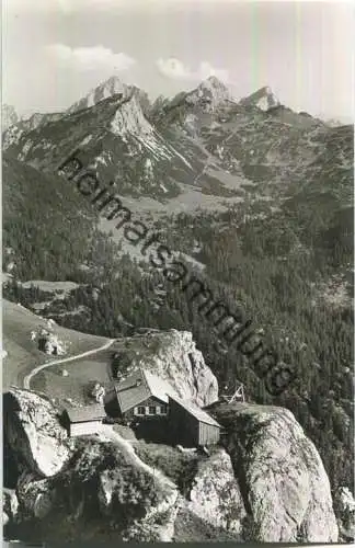 Pfrontner Hütte - Gernspitze - Köllespitze - Gimpel - Rote Flüh - Foto-Ansichtskarte - Verlag Franz Milz Reutte