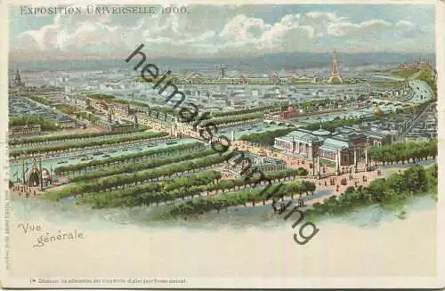 Paris - Exposition Universelle de 1900 - carte ajourée - Vue générale - Verlag Kahn Freres & Zabern Paris