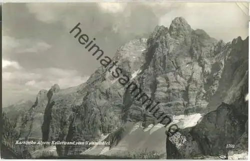 Karnische Alpen - Kellerwand vom Valentintörl - Foto-Ansichtskarte - Verlag F. Martin Wien