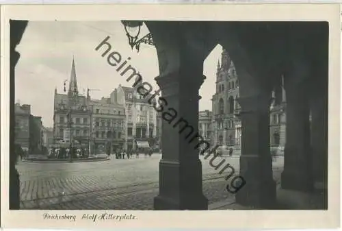 Reichenberg - Liberec - Adolf Hitlerplatz  - Foto-Ansichtskarte - Verlag F. Madle Reichenberg