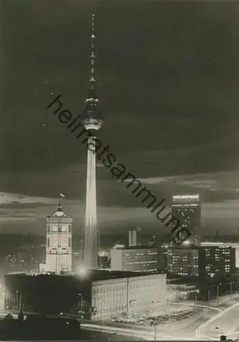 Berlin Rathaus- Fernseh- und UKW-Turm - Interhotel Stadt Berlin - Foto-AK Grossformat - Verlag VEB Bild und Heimat Reich