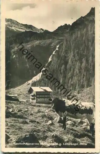 Gasthof Alpenrose im Habachtal gegen Leiterkogel - Foto-Ansichtskarte - Verlag C. Jurischek Salzburg