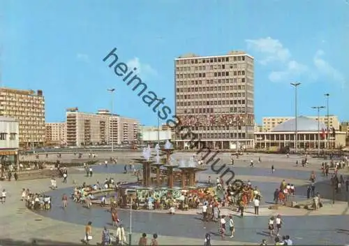 Berlin - Alexanderplatz - Haus des Lehrers und Kongresshalle - AK Grossformat - Verlag VEB Bild und Heimat Reichenbach