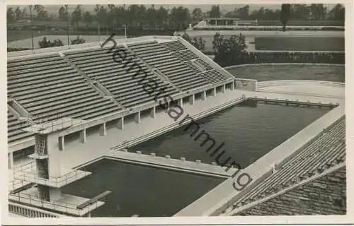 Berlin - Reichssportfeld - Deutsche Kampfbahn - Schwimmstadion - Amtliche Olympia-Postkarte Nr. 4 - Foto-AK - Reichsspor