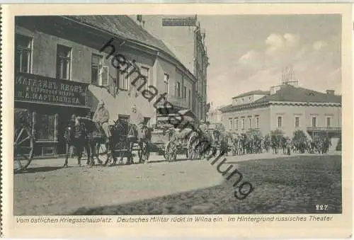 Wilna - Vilnius - Russisches Theater - Deutsches Militär - Verlag Gebrüder Hochland Königsberg