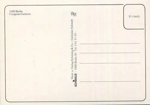Berlin - Congress-Centrum - AK Grossformat