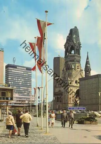 Berlin - Kaiser-Wilhelm-Gedächtniskirche und Europa Center - AK Grossformat