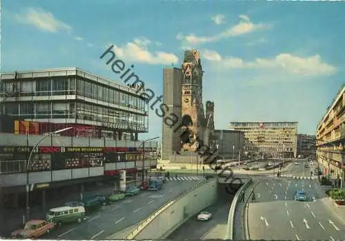 Berlin - Breitscheidplatz mit Kaiser-Wilhelm-Gedächtniskirche - AK Grossformat