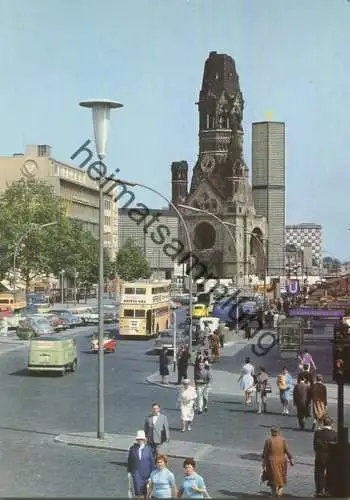 Berlin - Kurfürstendamm mit Kaiser-Wilhelm-Gedächtniskirche - AK Grossformat