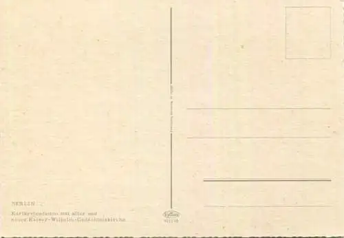 Berlin - Kurfürstendamm mit alter und neuer Gedächtniskirche - AK Grossformat