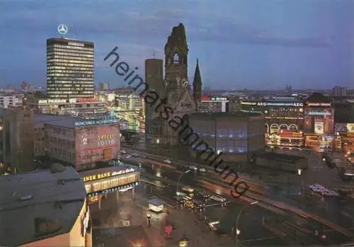 Berlin - Gedächtniskirche mit Europa-Center - AK Grossformat - Verlag Kunst und Bild Berlin