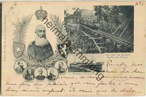 Congo Belge - Chemin de fer - le steamer Leopoldville - Verlag Ed. Nels Bruxelles