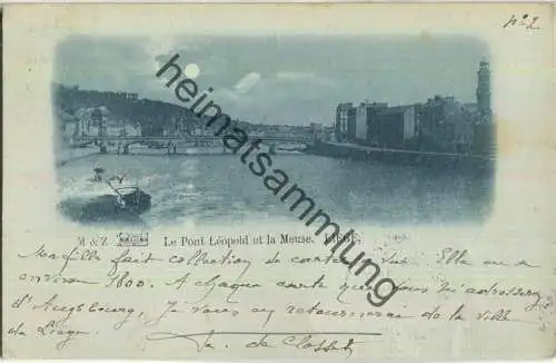 Liege - Le Pont Leopold et la Meuse