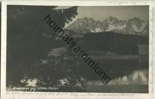 Schwarzsee - Wilder Kaiser - Foto-Ansichtskarte - Verlag Universal Photo Wien