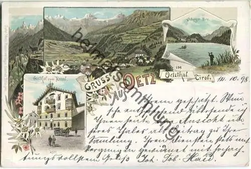 Oetz - Ötz - Piburger See - Gasthof zum Kassl - Verlag Gebr. Metz Tübingen