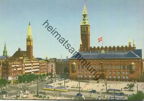 Kobenhavn - Radhuset med Palace Hotel - AK Grossformat