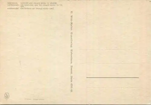 Kobenhavn - Radhuset med Palace Hotel - AK Grossformat