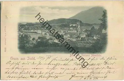 Ischl - Blick von Sterzens Abendsitz - Verlag Stengel & Co Dresden