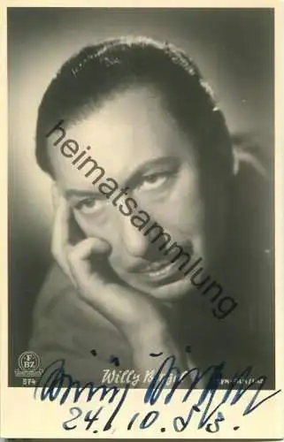 Willy Birgel - Original-Autogramm 1953 - Verlag FBZ 574