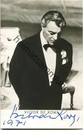Viktor de Kowa - Autogramm 1971 - Verlag Franz-Josef Rüdel