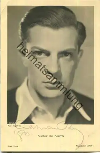Viktor de Kowa - Autogramm 30er Jahre - Verlag Ross 8089/1