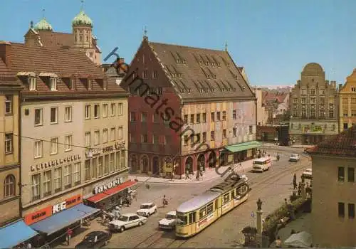 Augsburg - Stadtzentrum mit Weberhaus - AK Grossformat - Andres + Co. Verlag Hamburg