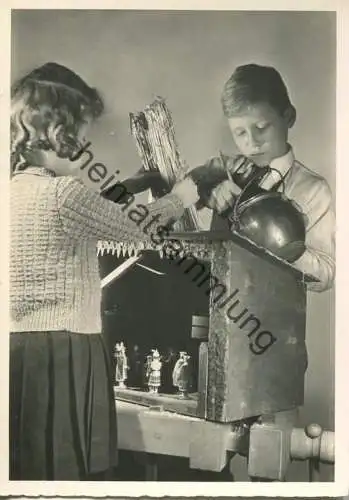 Kinder - Bastelarbeiten - Foto-AK Grossformat - 318 - Verlag EAS E. A. Schwerdtfeger & Co. Berlin