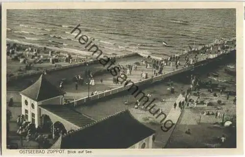 Sopot - Ostseebad Zoppot - Blick auf See - Verlag Altmann Berlin-Friedenau