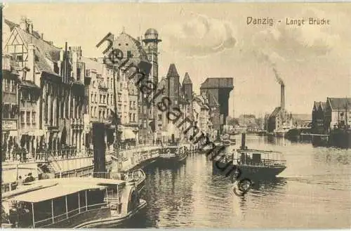 Danzig - Lange Brücke - Verlag Graph. Verl.-Anst. GmbH Breslau