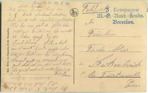 Truppenübungsplatz Beverloo - Baracken - Verlag Ern. Thill Bruxelles - Feldpost