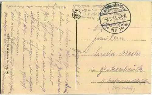 Zeebrugge - Semaphore et batiments des services de l'Etat - Verlag Ern. Thill Bruxelles - Feldpost