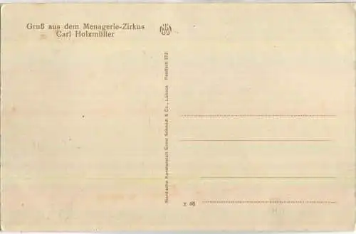 Fräulein Emila - Menagerie-Zirkus Carl Holzmüller - Verlag Ernst Schmidt & Co Lübeck