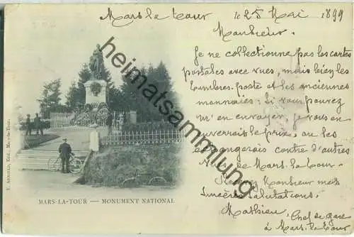 Mars-la-Tour - Monument National - Fahrrad - Verlag F. Arnould Mars-la-Tour