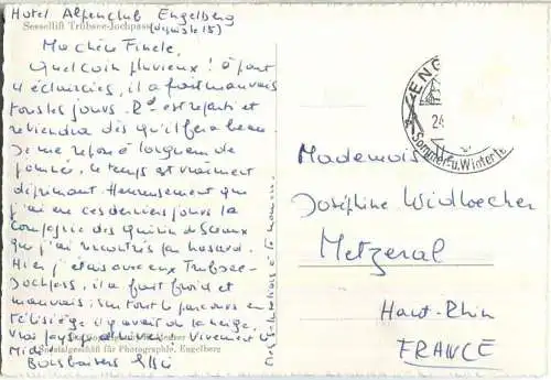 Sessellift Trübsee-Jochpass - Foto-Ansichtskarte - Verlag K. Meuser Engelberg