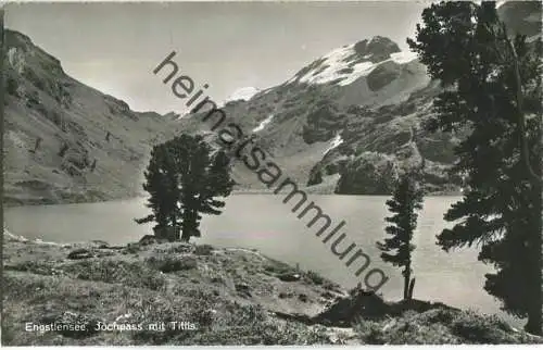 Engstlensee - Jochpass mit Titlis - Foto-Ansichtskarte - Verlag Globetrotter GmbH Luzern 50er Jahre