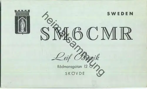 QSL - Funkkarte - SM6CMR - Sweden - Skövde - 1964