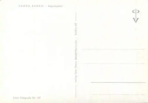 Baden-Baden - Augustaplatz - Foto-AK Grossformat - Verlag Peter Peters Malsch