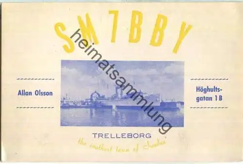 QSL - Funkkarte - SM7BBV - Sweden - Trelleborg - 1958