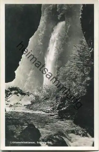 Liechtensteinklamm - Schleierfall - Foto-Ansichtskarte - Verlag C. Jurischek Salzburg 1939