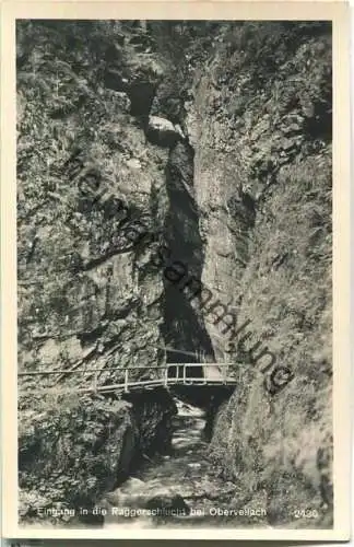 Eingang in die Raggaschlucht bei Flattach - Foto-Ansichtskarte - Verlag Franz Schilcher Klagenfurt 1939