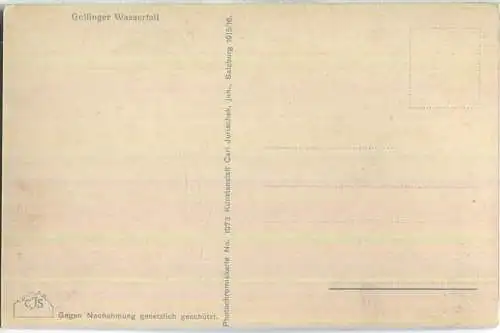 Gollinger Wasserfall - Verlag C. Jurischek jun. Salzburg 1915/16