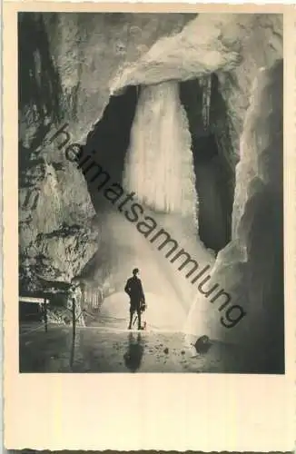 Eisriesenwelt bei Werfen - Hymirhalle - Foto-Ansichtskarte - Photo Gustav Abel - Verlag Eisriesenwelt GmbH 1939
