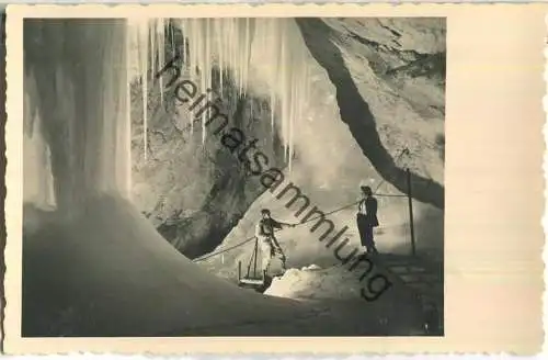 Eisriesenwelt bei Werfen - Eistor - Photo Gustav Abel - Foto-Ansichtskarte- Verlag Eisriesenwelt GmbH 1939