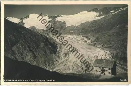 Karlsruherhütte am Langtalereck - Foto-Ansichtskarte - Verlag Much Heiss Nachf. Innsbruck