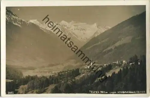 Telfes gegen Stubaiergletscher - Foto-Ansichtskarte - Verlag Much Heiss Nachf. Innsbruck