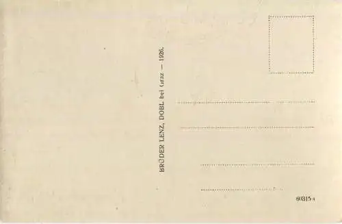 Hofpürglhütte - Bischofmütze - Foto-AK - Verlag brüder Lenz Dobl bei Graz 1926