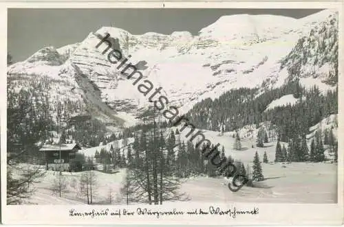 Linzerhaus auf der Wurzeralm mit dem Warscheneck - Foto-Ansichtskarte - Verlag J. Hochreiter Windischgarsten