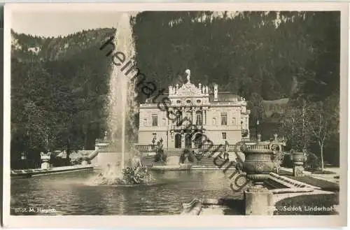 Schloss Linderhof - Foto-Ansichtskarte - Verlag Martin Herpich München